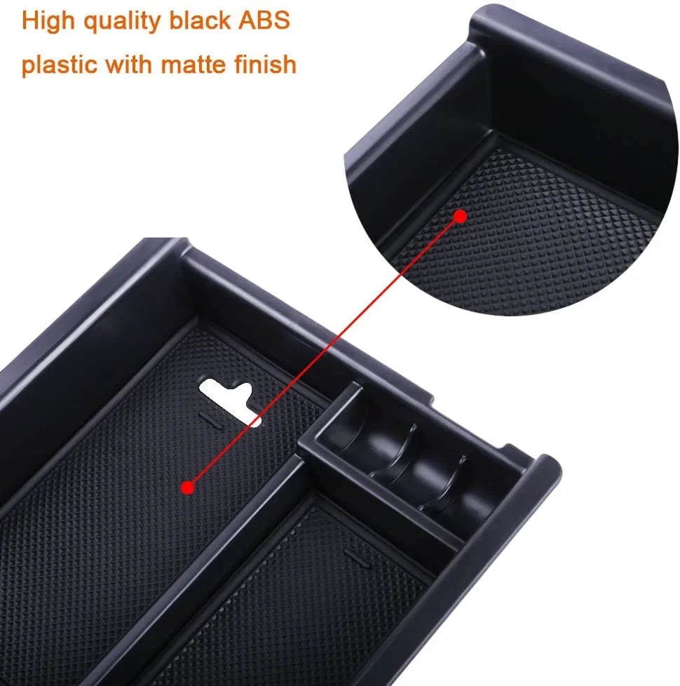 Container Secondary Tray Compatible fabric Tacoma Center 2023, Armrest 2016-2022 Box Organizer Accessories ABS with JDMCAR Console Storage Toyota Insert