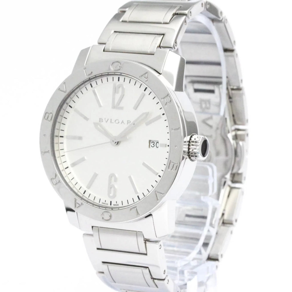 BF560761 Automatic Steel Watch BVLGARI BVLGARI-BVLGARI Pre-Owned (Good) Mens BB39S Polished