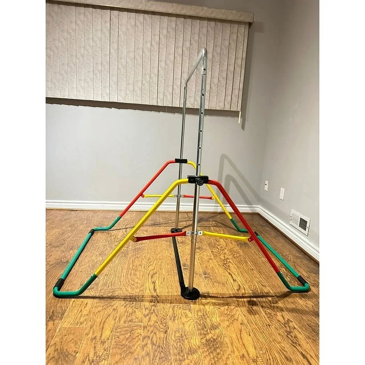 Kip for Playground Junior for Horizontal - Training Monkey Kids' Bar (Red/Yellow) Equipment Expandable Bar Folding Boys/Girls Gymnasts Height-Adjustable - Bar Gymnastics Bar - Home