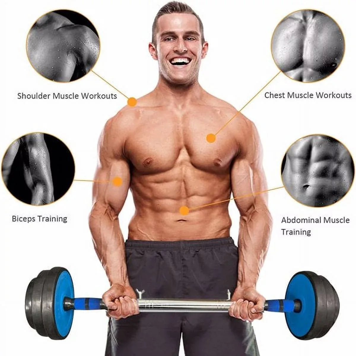 Set Women Dumbbells Men 2 Adjustable Barbell 1 of 44Lbs Fitness for Fithood Set 2, Weights Exercise & Dumbbells in