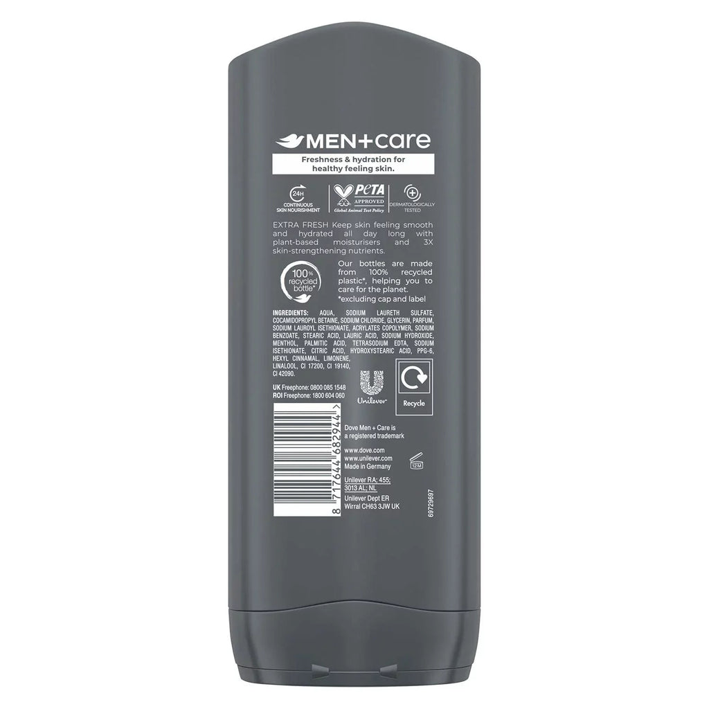 For Refreshing Face Body Micromoisture Pack 3-In-1 Ml Men Of + Wash With Fresh Care Men Dove Technology 3 Extra Nourishing Body 24-Hour And Wash 400 Hair,