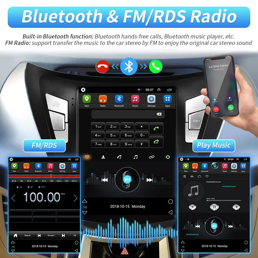Stereo Car for 2013 Backup 2012 Link FM Bluetooth Mirror Podofo WIFI Android 2011 USB, 9.7'' Touchscreen 2G+64G GPS with Radio Elantra Camera Hyundai