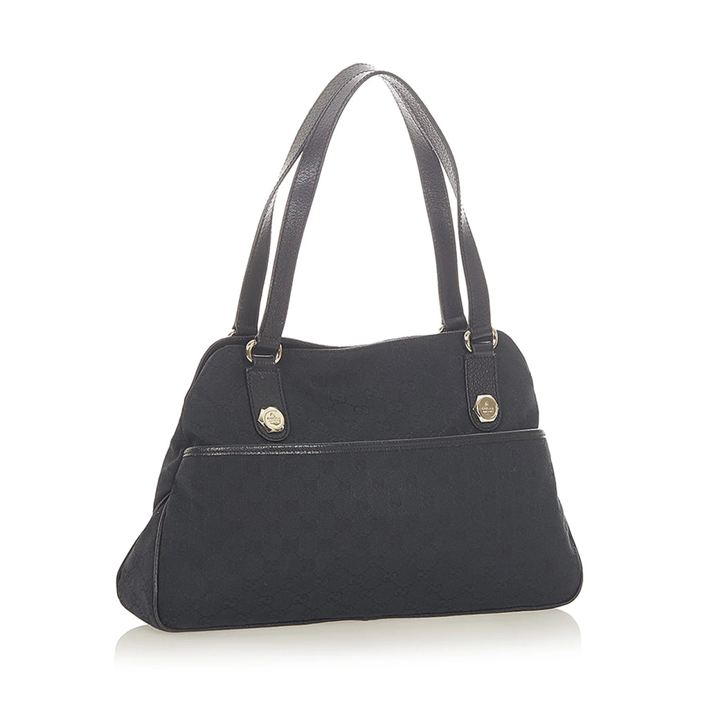 Fabric Black (Good) Women GG Canvas Bag Pre-Owned Shoulder