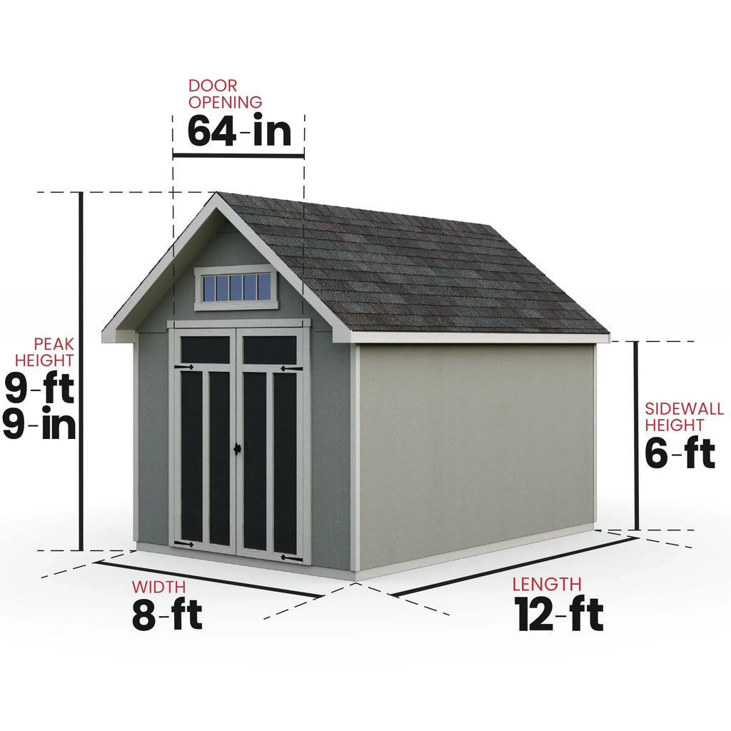 Storage 12 (Floor Products ft. ft. Wood Tribeca Home Handy x Shed 8 Included)