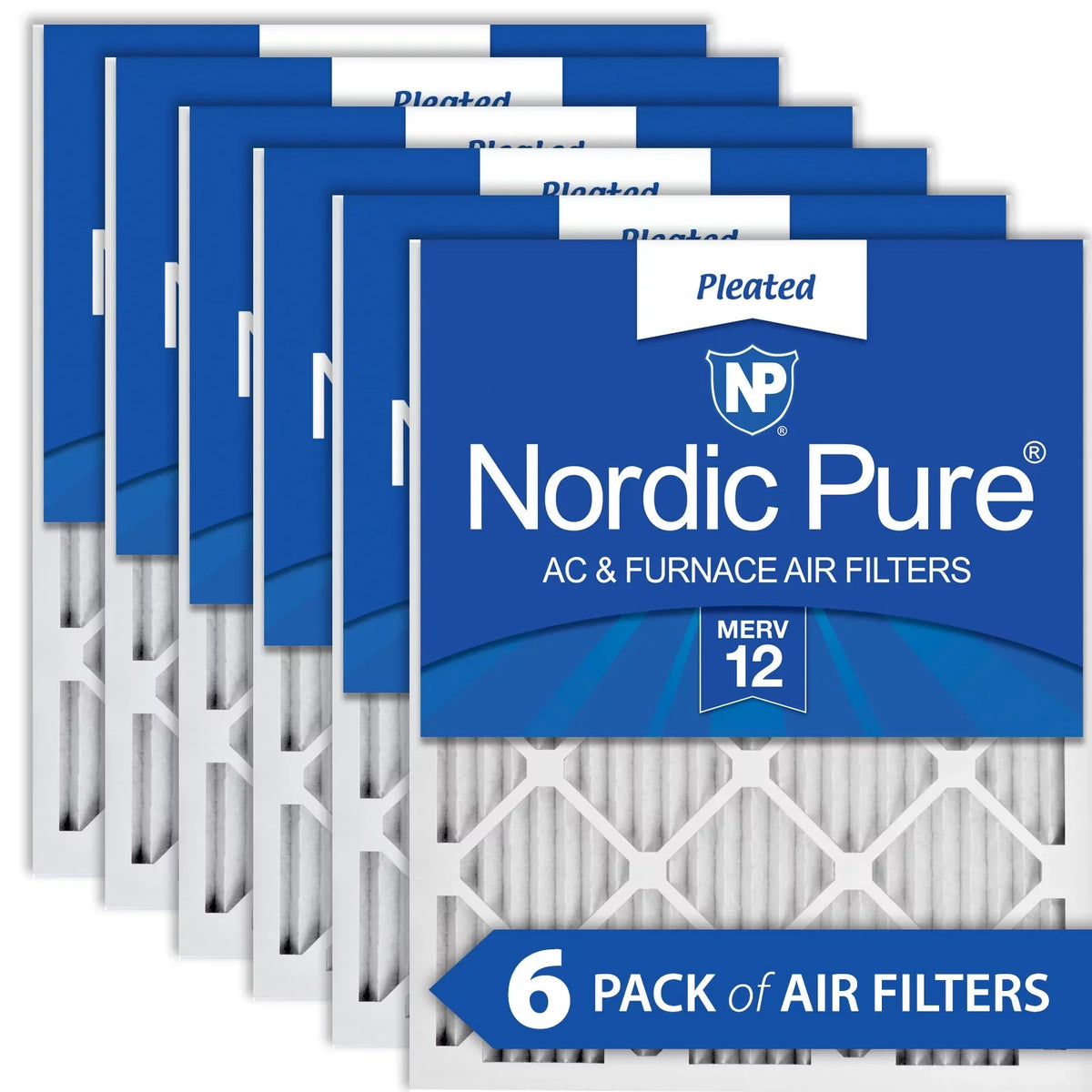 16x25x1 6 Pleated 12 MERV Air Pack (15_1/2x24_1/2) Filters