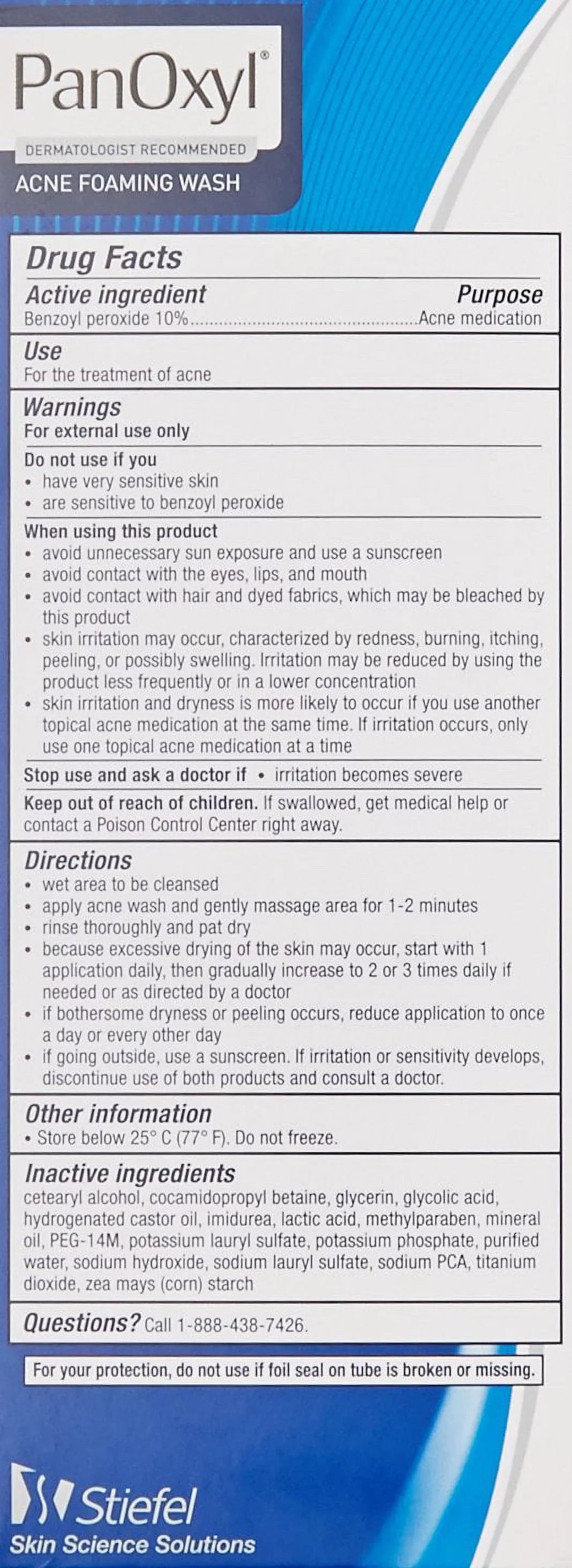 Acne PanOxyl 3) Foaming (Pack Wash 10% 5.5 of oz