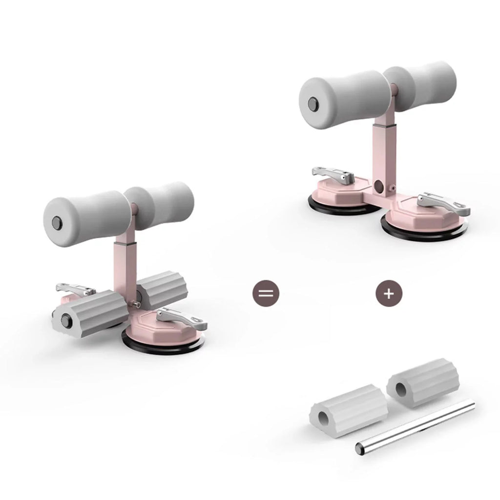 Cup - Abdominal Powerful Settings 3 Equipment Abs Gray Sitting Floor with Exercises Height Pink Suction Bar