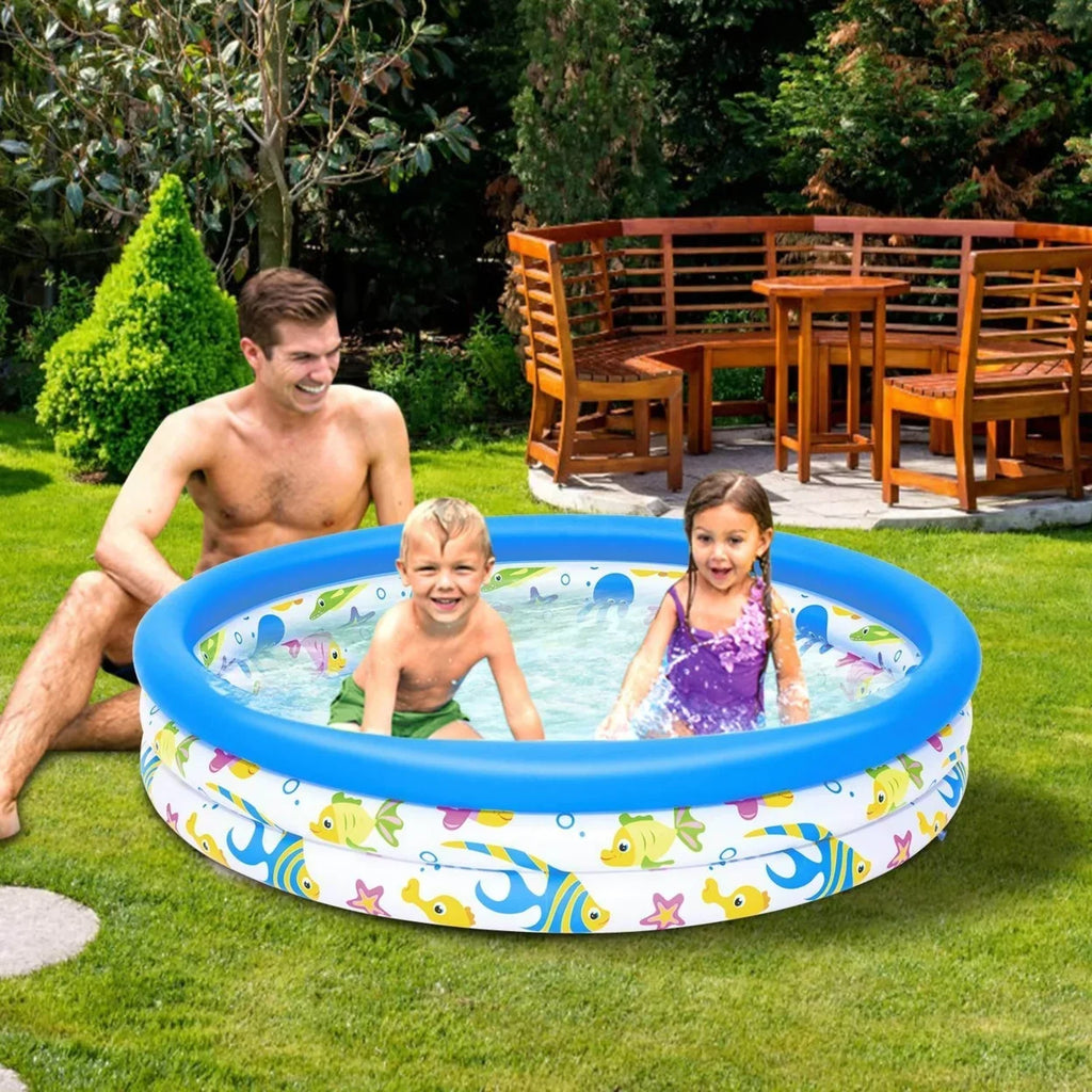 Up Pool Pool Pool Foldable 2 Center For Swim Blow Ball Swimming Inflatable Kids 48x10In Family