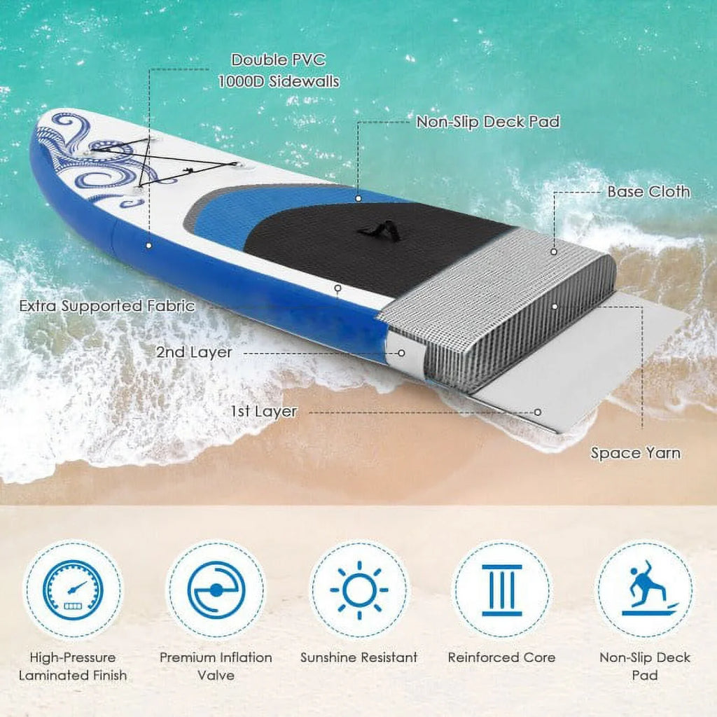 Adjustable Wonderful Sports Paddle 11-Feet liquid Inflatable Board Surfing Enjoy