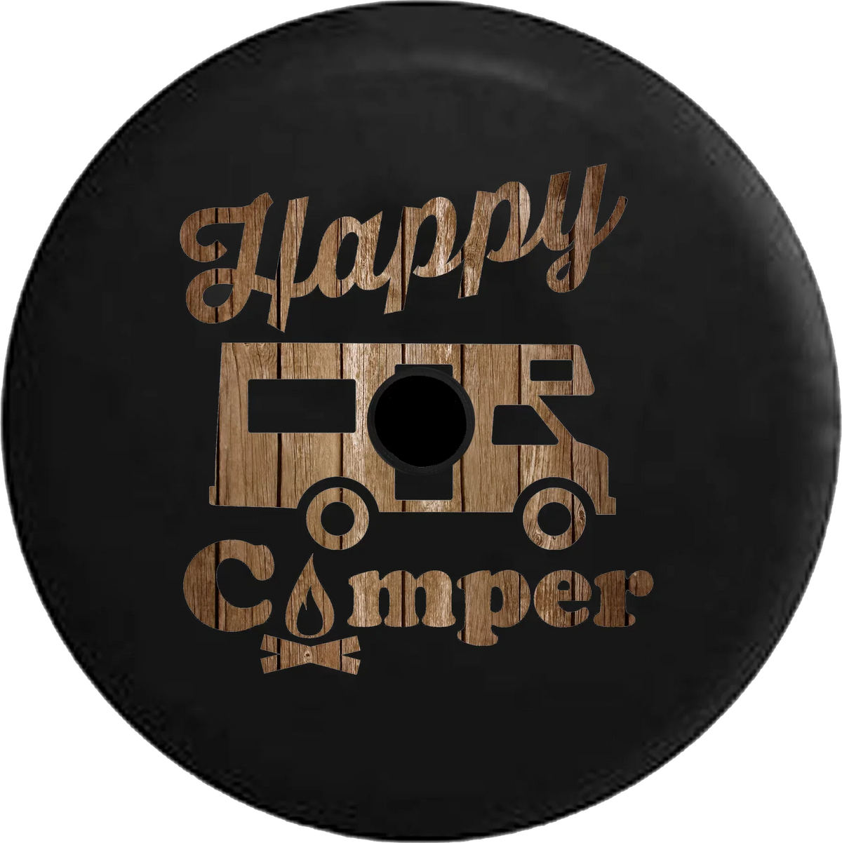 Distressed Camper Tire RV Camera 2018 RV Wrangler Spare JL Cover Backup for Happy Jeep 2019 33 Inch Campfire Wood