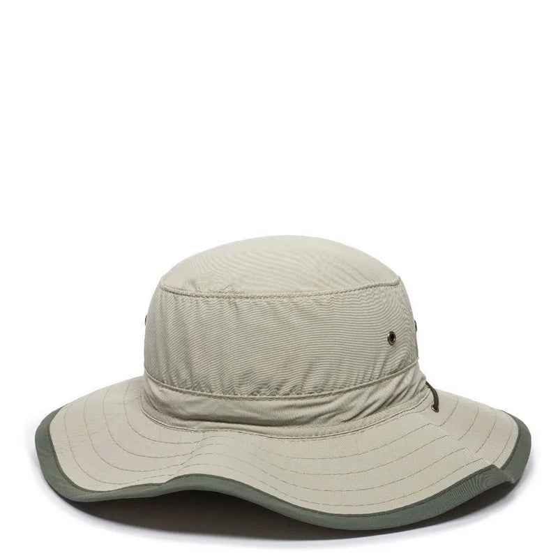 Explorer Sunblock BH-600 exterior Hat Khaki Leather Cord Cap Chin