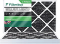 AC Eliminator Activated Carbon with HVAC MERV Filters Air Pleated 8 (4-Pack) Filterbuy 14x25x1 Odor Furnace