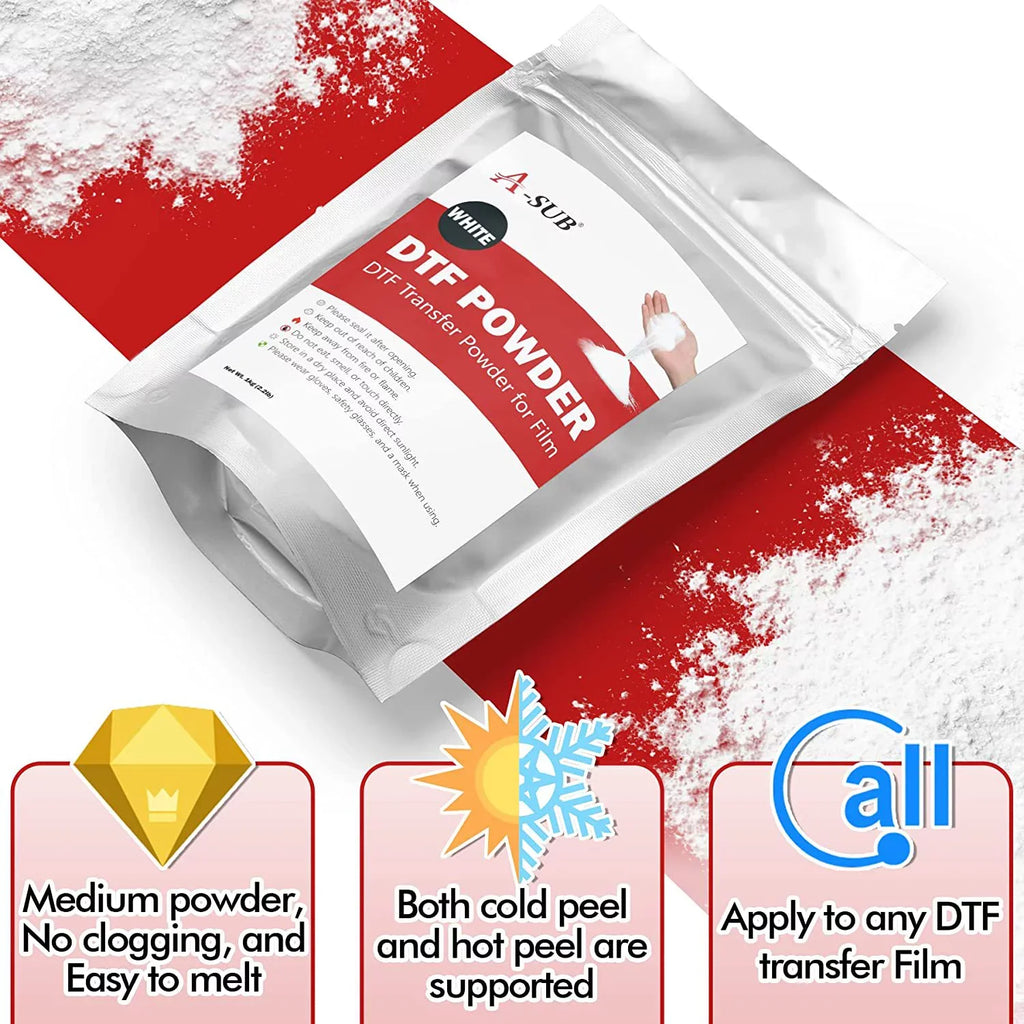 A3 Transfer Film Sublimation Fabrics Film and for - DTF Clear Heat Transfer A-SUB DTF Paper Powder 11.7"x16.5" Powder DTF Dark/Light Transfer Film for and Adhesive