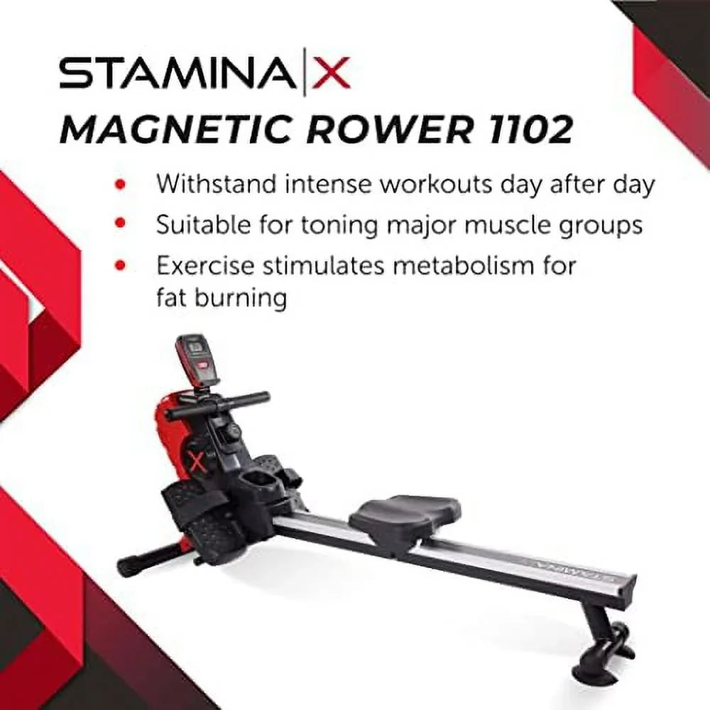 250 Machine With Magnetic - Weight - Home With Machine Up For Resistance Rower Rower Magnetic Workout Lbs To Capacity Rowing App Gym - Fitness