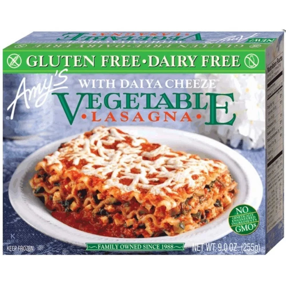 Vegetable -- case. 9 per Free Gluten 12 Ounce Free Lasagna, Dairy