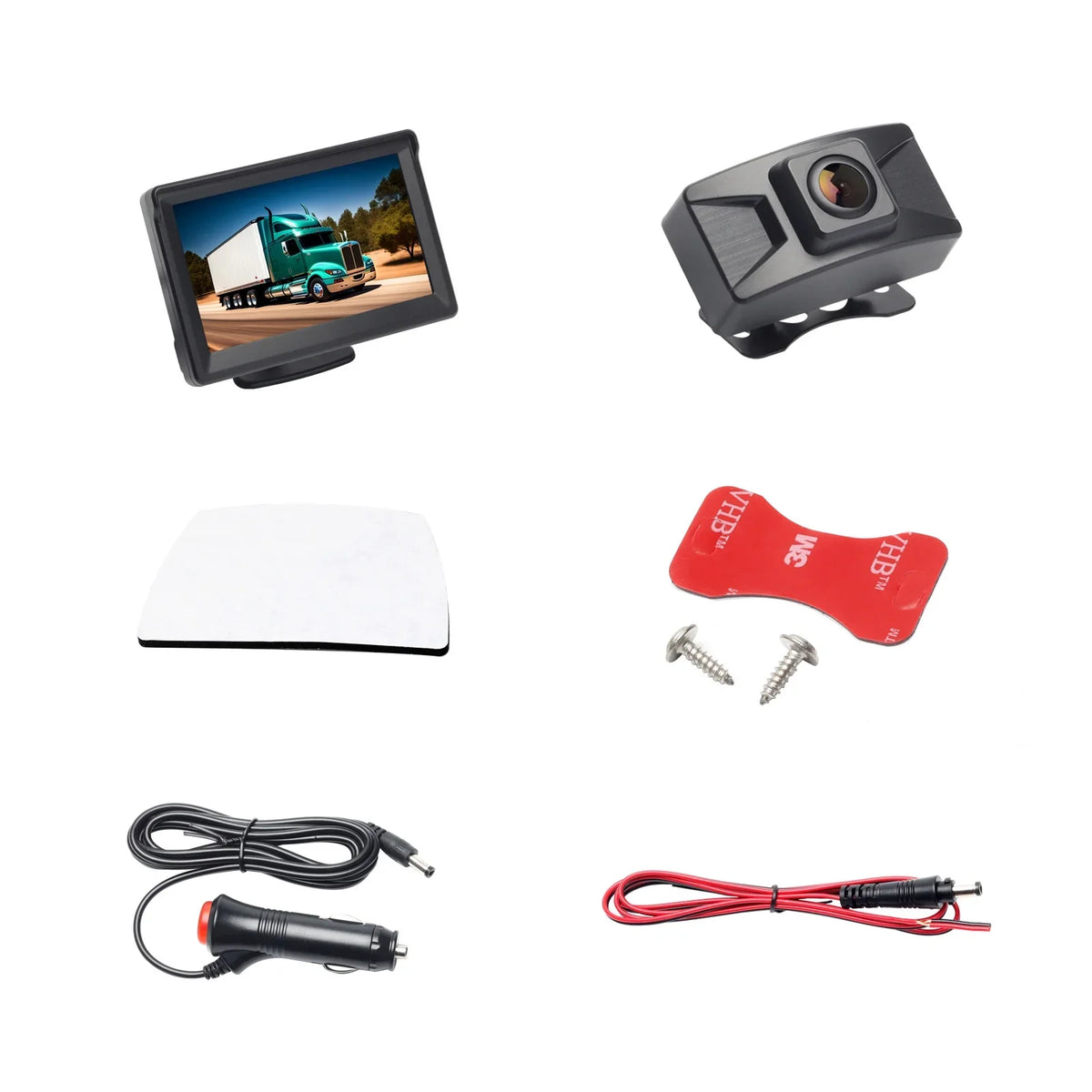 Recorder View Camera Rear Menu Trailer Camper Van Inch Camera OSD Kit Camera Truck with Car Video HD 5 Reverse Backup for Wireless DVR 720P LCD Monitor