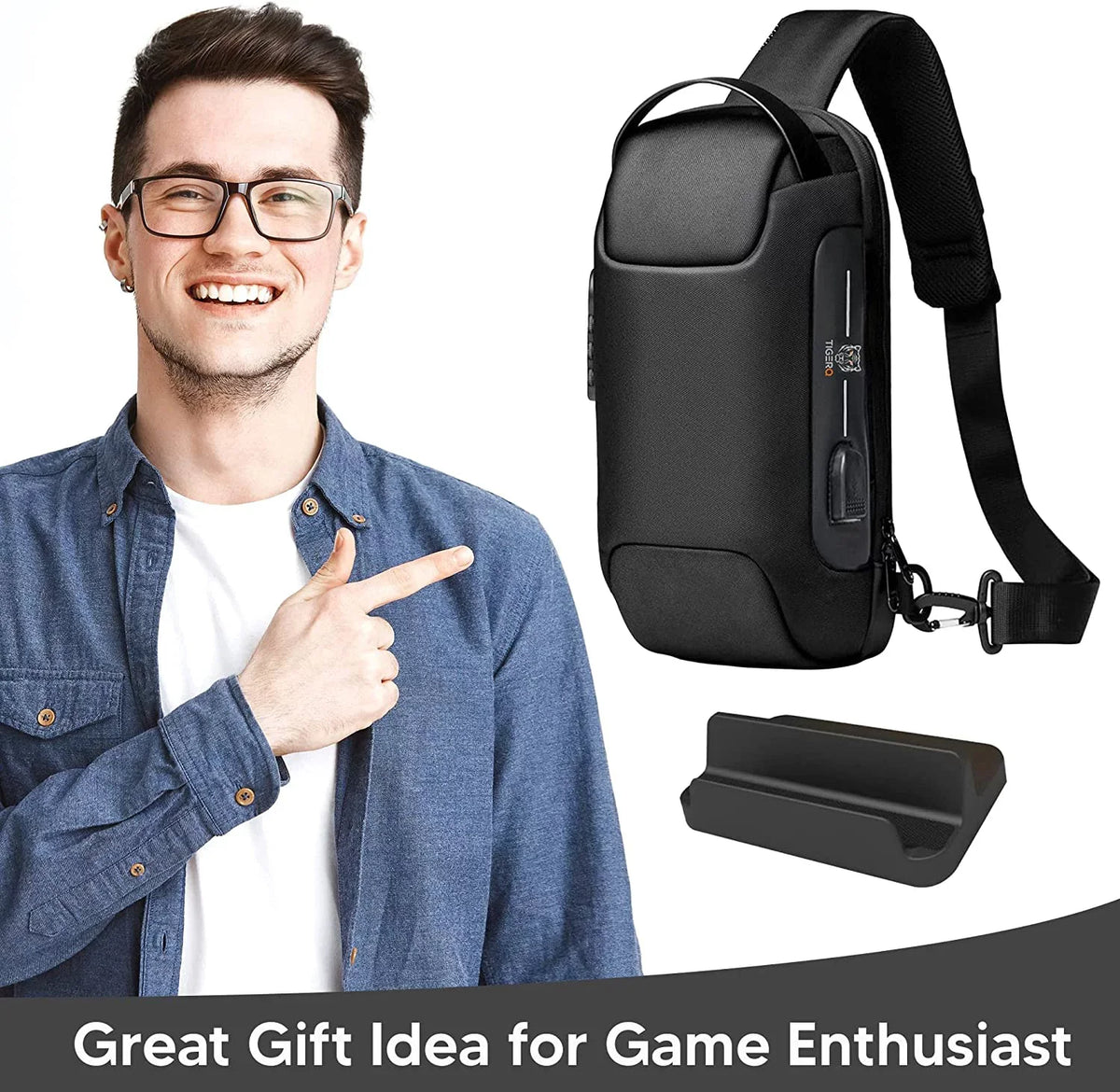 for NIntendo Carrying & Bag Deck Gaming Steam for Gamer-Chest Carrying Chest Carrying Case Accessoreis Carrying-Black Lock Bag with Console Steam Bag- Switch