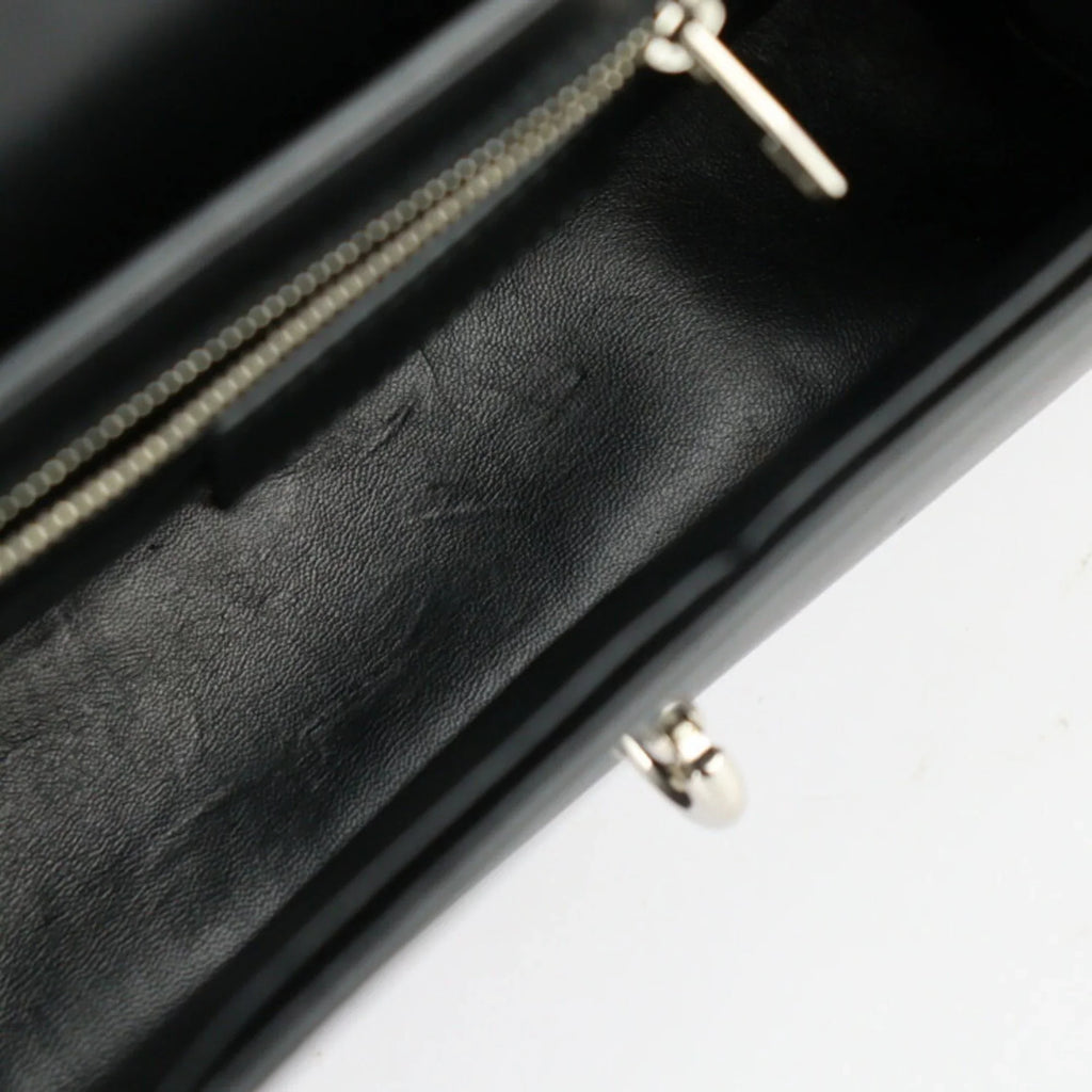 hardware Balenciaga 331916 ivory calf shoulder 2WAY Pre-Owned (Good) silver leather bag trapeze BALENCIAGA handbag black mailon mini system