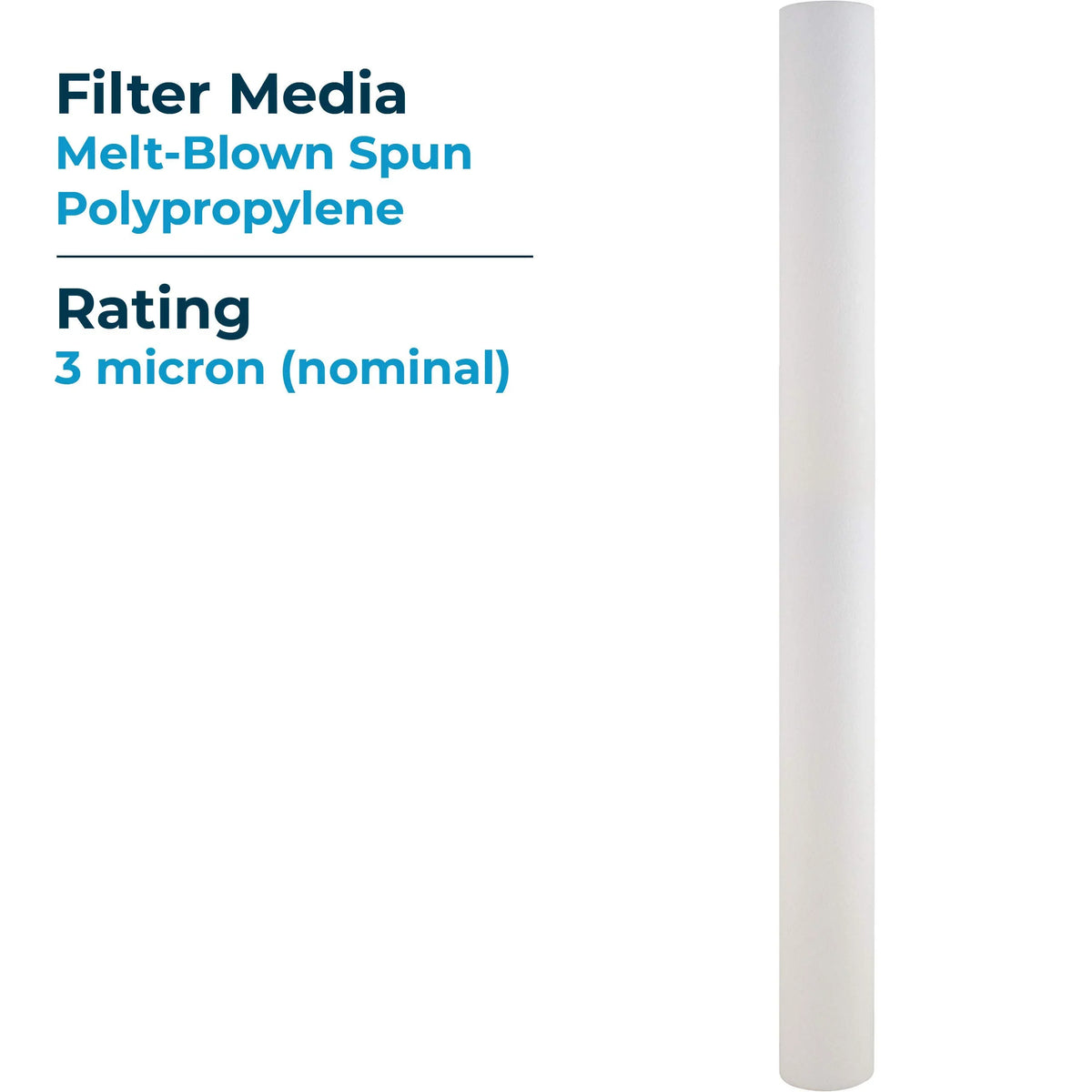 Micron Spun SpiroPure SP-P3-30 Filter Sediment Cartridge Polypropylene 3 Melt-Blown 30x2.5 liquid 20) (Case of