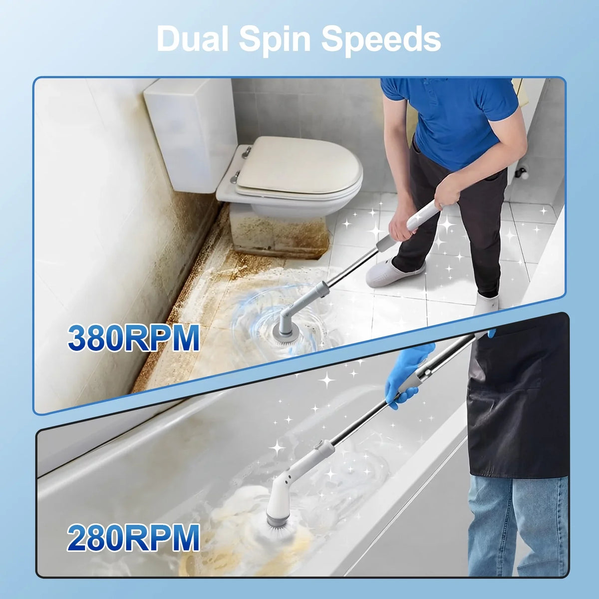 Replaceable Heads Tile, Spin Cordless Scrubber, Floor 6 Cleaning Fixdono Electric Scrubber for Bathroom Brush, Cleaning Bathtub,