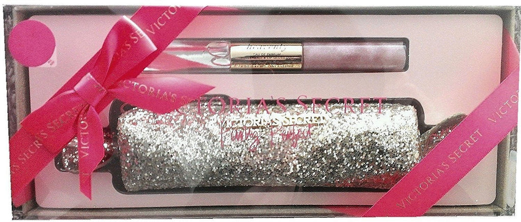 Victoria's Duo Perfume De Rollerball Party Sparkle Gold Heavenly Bag Set Glitter Bag Lip Parfum Eau Gloss & Secret