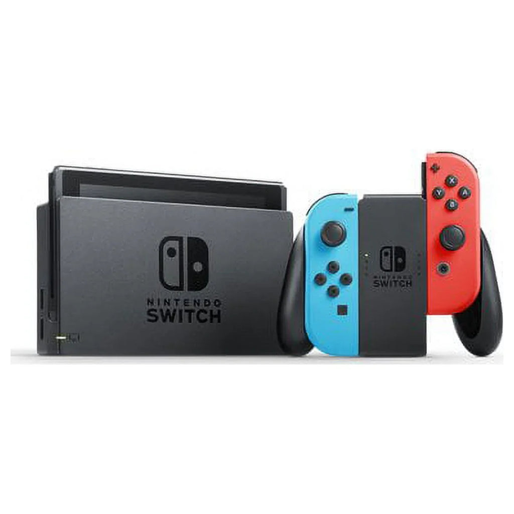Nintendo & Switch Blue Kart Ptech Joy-Con, 3 with & Deluxe Mario Month with 8 Spinner Red Bundle Membership