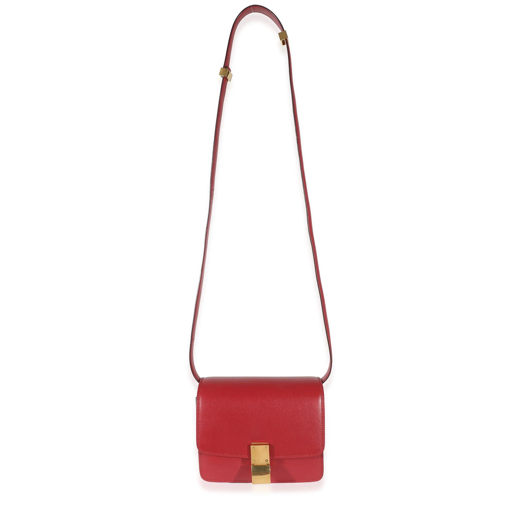 Small Celine Pre-Owned Classic Calfskin Smooth Red Bag Box