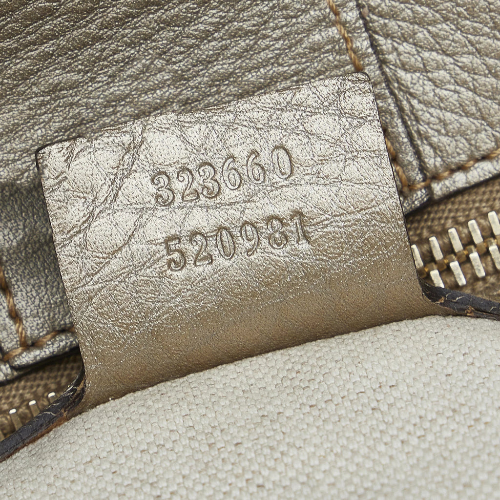 Leather Authenticated Brown Bamboo (Good) Shopper Unisex Pre-Owned Calf Medium Satchel