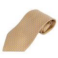 100% twill silk (Good) Hermes yellow Pre-Owned men's HERMES tie