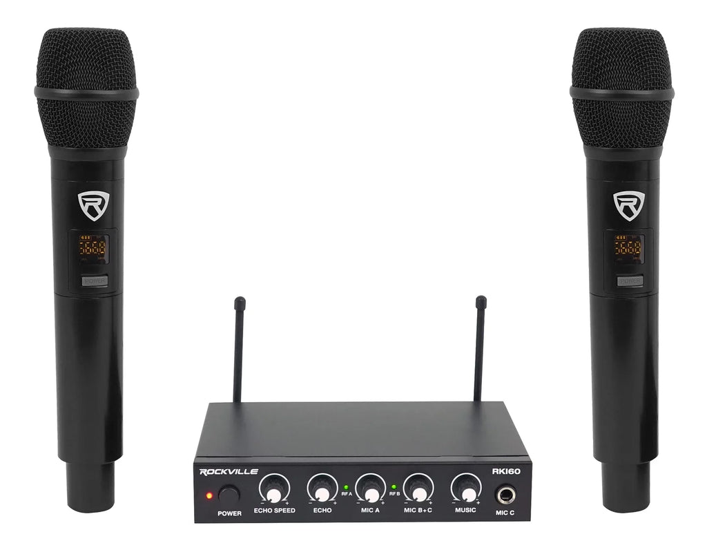 Microphone 4 System Karaoke Dual ipad/iphone/Android/Laptop/TV RKI60 Rockville