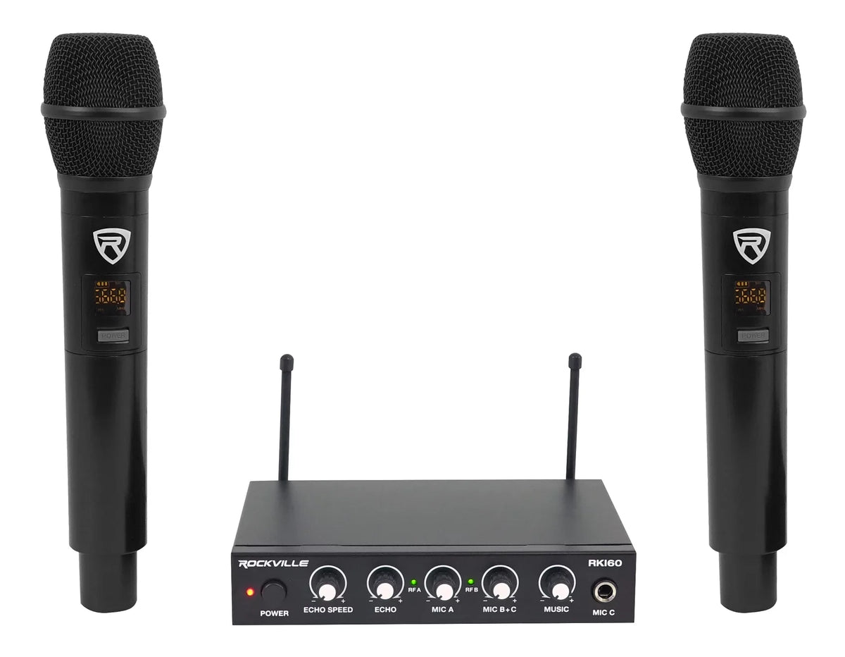 Microphone 4 System Karaoke Dual ipad/iphone/Android/Laptop/TV RKI60 Rockville