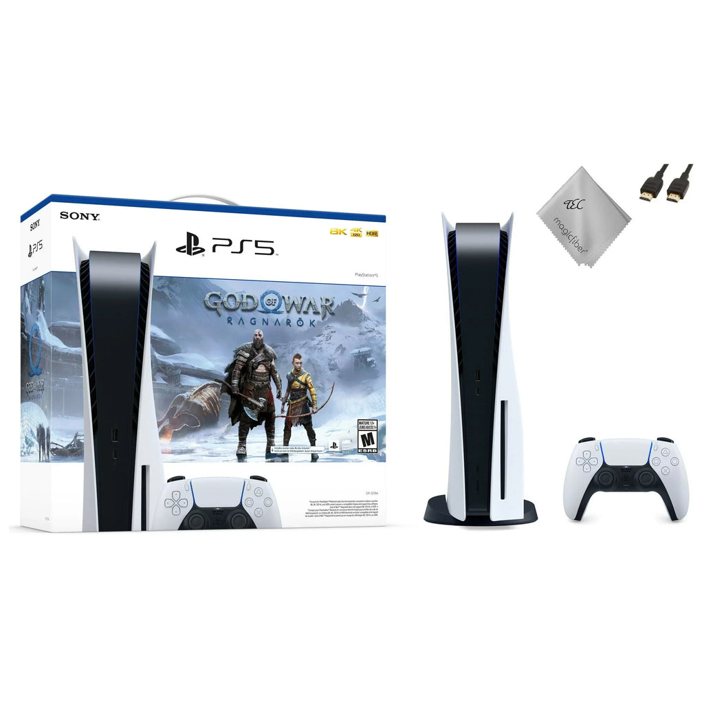 War(GOW) with PlayStation_PS5 God TEC Console Bundle New of Ragnarök (Disc Version) Gaming