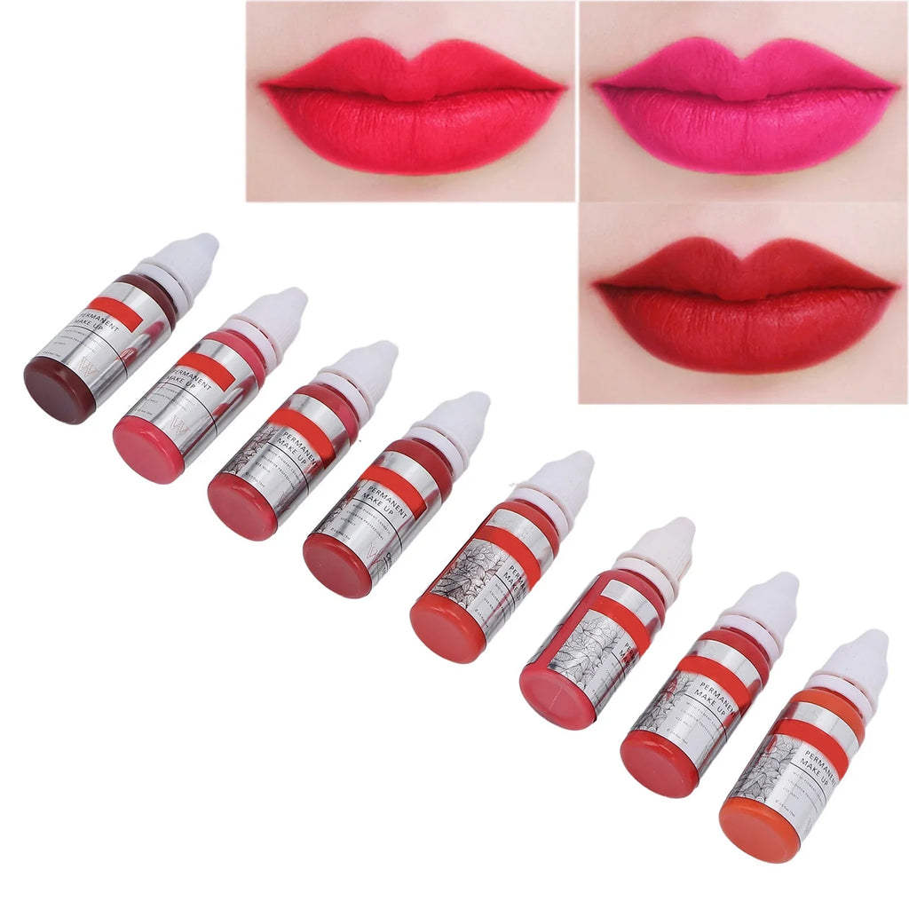 Microblading Color Ink Permanent 8pcs Tattoo Semi Lip Pigment 120ml Makeup