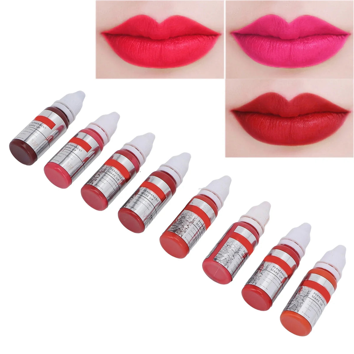 Microblading Color Ink Permanent 8pcs Tattoo Semi Lip Pigment 120ml Makeup