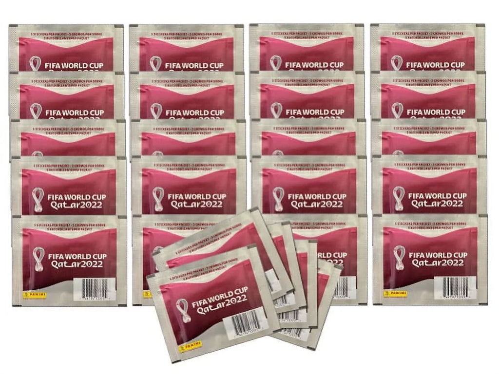 pack) QATAR FIFA per stickers - packs 25 2022 (5 WORLD CUP PANINI