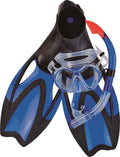Blue - Adult Swimming Snorkeling Teen/Young Pro 3pc Pool or Pool Central - Scuba Medium Zray Set