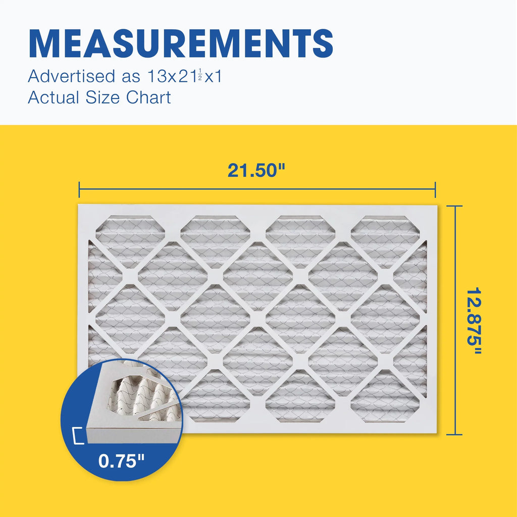 8 1/2 1 Air Air Pack AC x x 21 Pleated 13 Furnace MERV 6 Filter, Aerostar Filter,