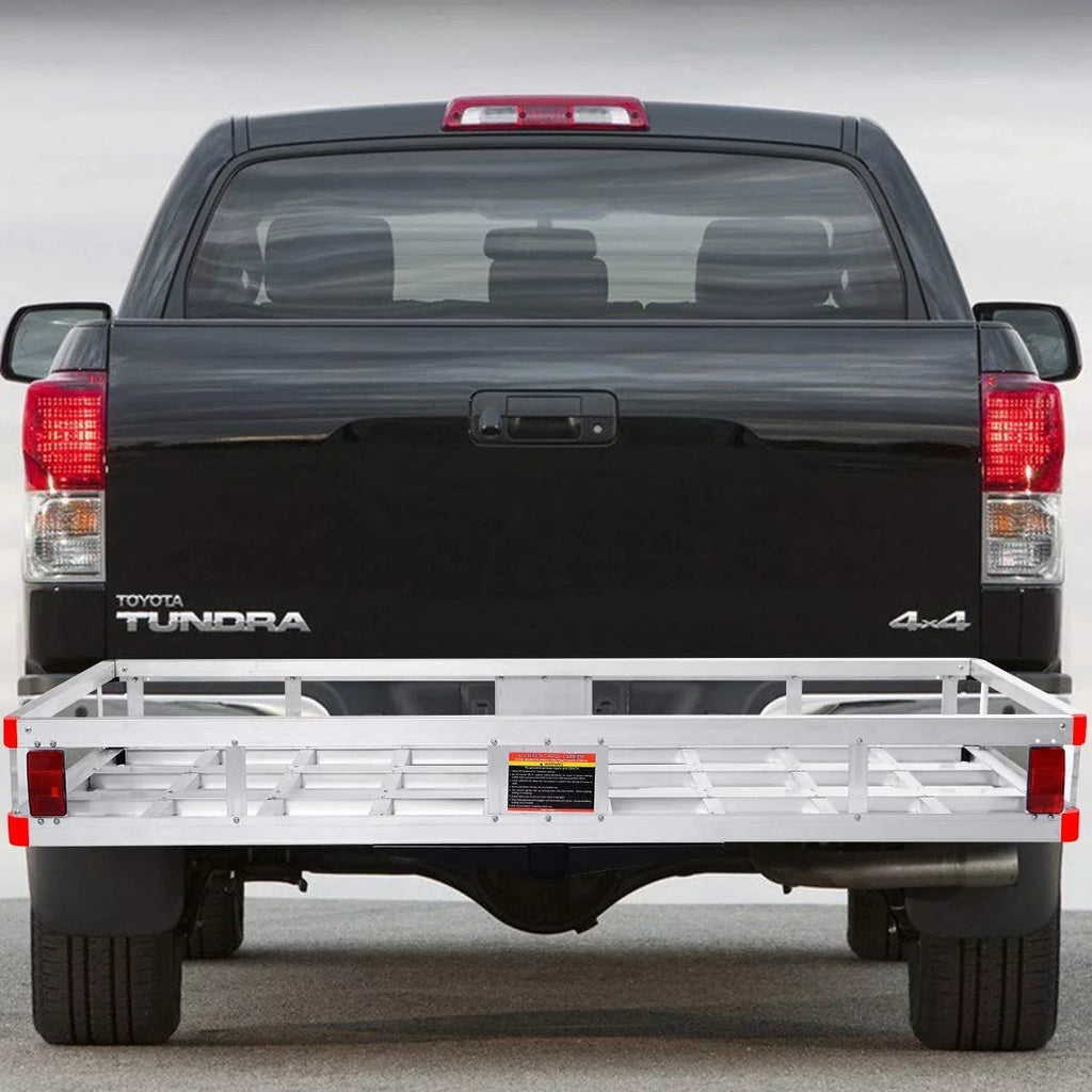 Receiver, x Vehicle Cargo Luggage Basket Car, Rack, Mount Carrier Hitch Trailer Capacity Cargo 7” 60” 22” x SUV, Fits 2” Aluminum for 500LBS Truck,