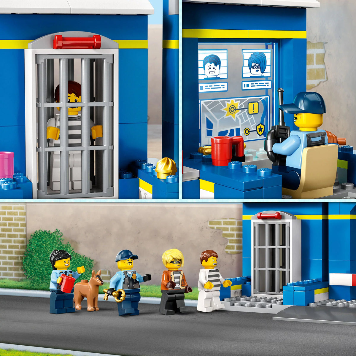 LEGO Toys Dog Station Minifigures Figure, Playset Motorbike, with 4 Years 60370, Car City Toy Police Chase and Jail, Kids for and Breakout Plus 4 Old