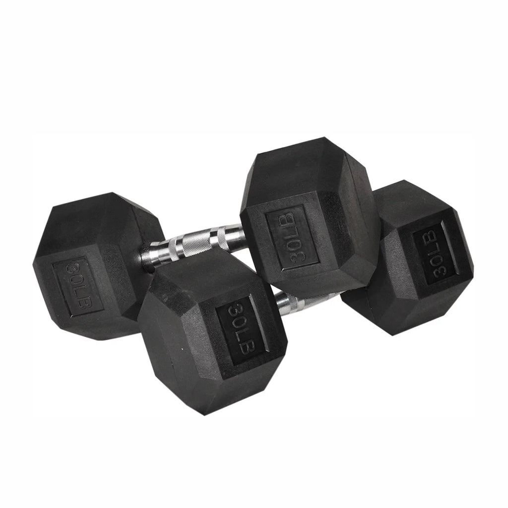 Dumbbell Metal 1 of Pair 1 Heavy Set Handles Dumbbell Rubber of Hex with Barbell ATIXEL
