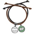 Famous Bracelet Quote Wristband You Rope Leather Hand Poetry Money Future With Chain