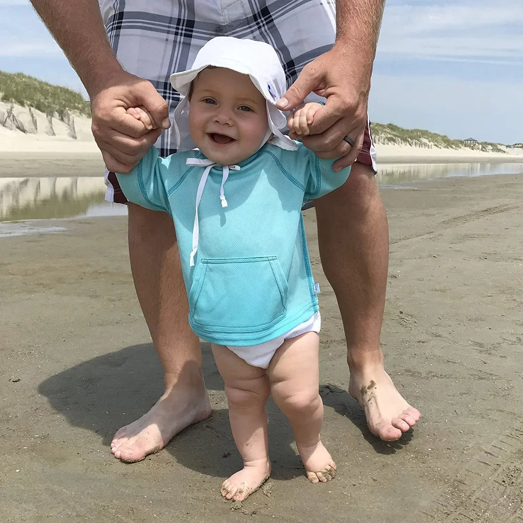 i Protection Sun Months Flap White Baby play. Hat Swim