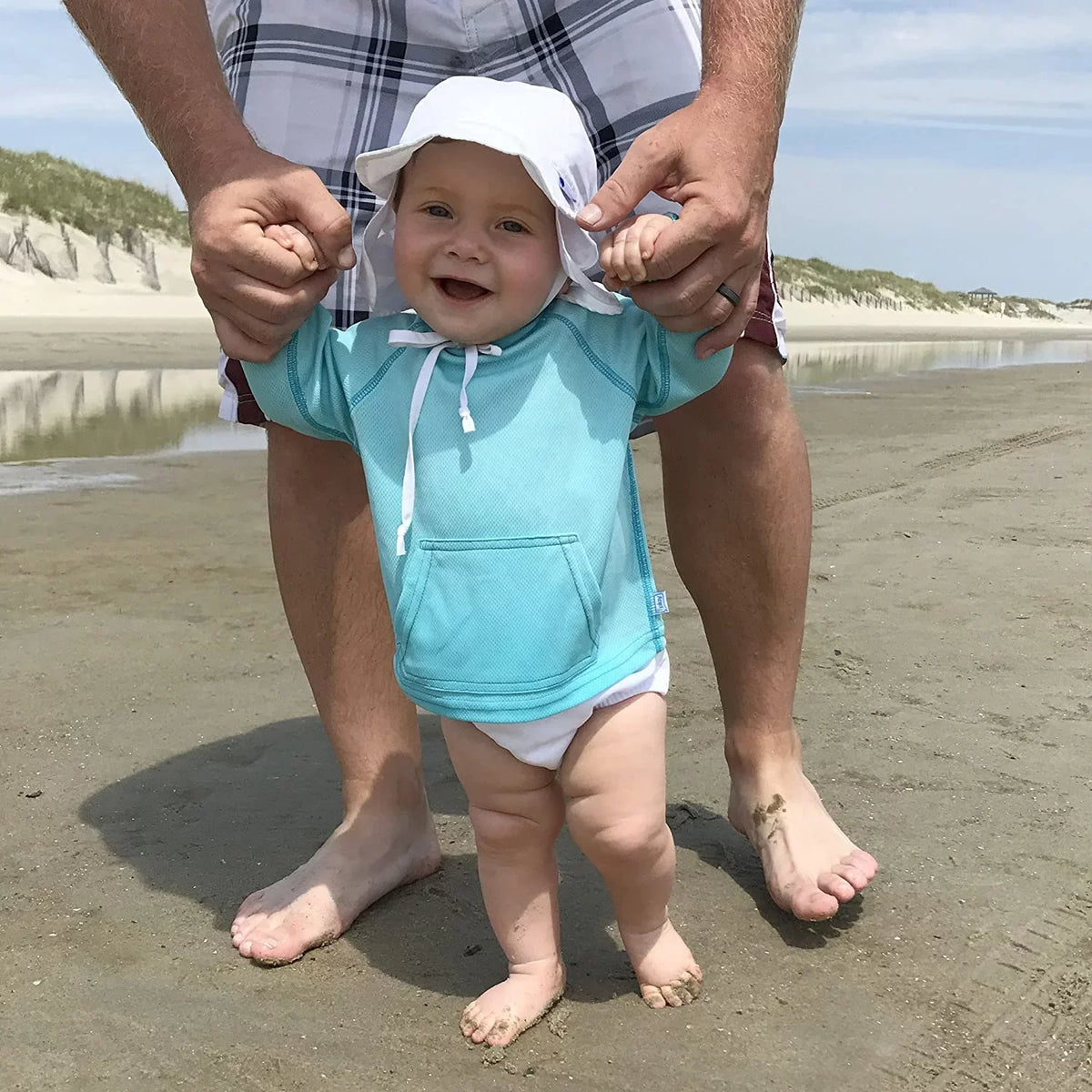 i Protection Sun Months Flap White Baby play. Hat Swim