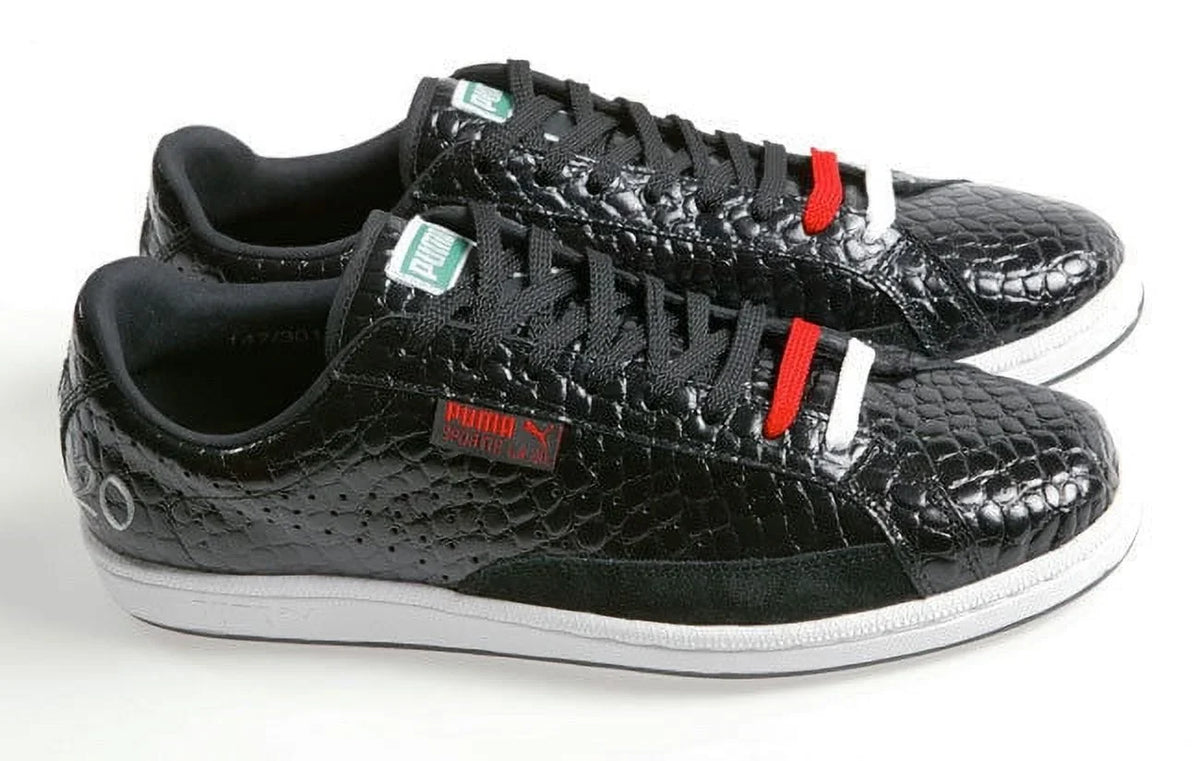 MEN WOMEN 7 5.5 SHOES SPORTIE LA. / SKIN UNISEX BLACK CROCODILE NEW MATCH