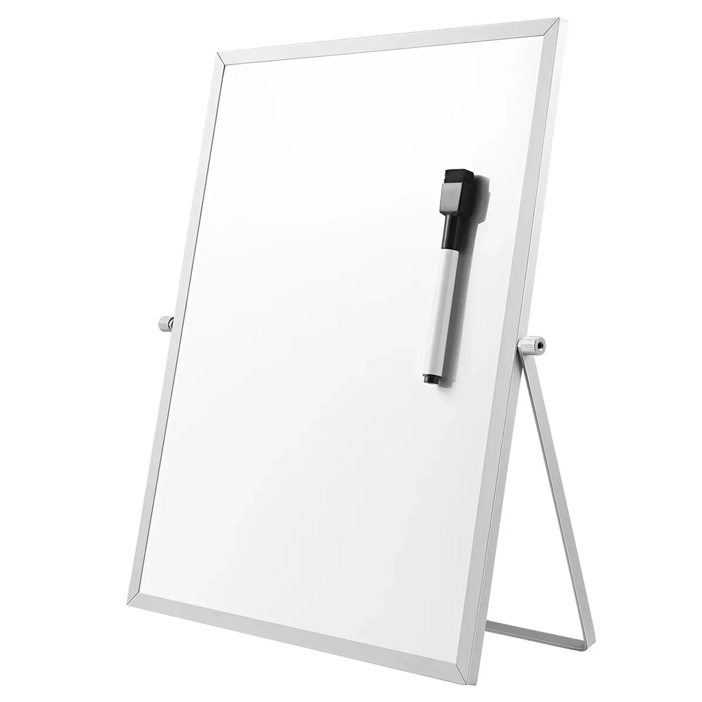 with Double-Sided Board Magnetic Erase X Easel White Stand 11", Kids Students WhiteBoard Dry Home Office 14" Desk Small for