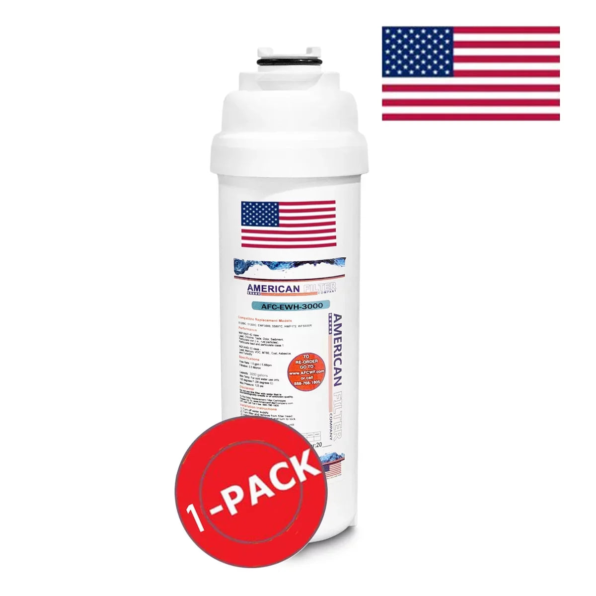 in , Made , Model - # U.S.A. Filters Filter with Brand Compatible - liquid AFC-EWH-3000 , AFC LVRCGRNTL8WSK 1