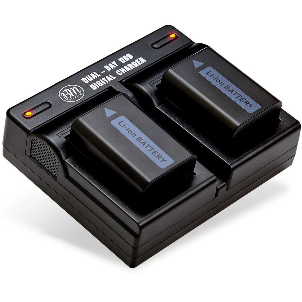 II a6000 III, a3000 and Dual Alpha IV Batteries NP-FW50 II, a7R a5000 a7 A7s a6400 Cameras DSC-RX10 Charger A7 BM a6300 A6100 a6500 II for 2 7