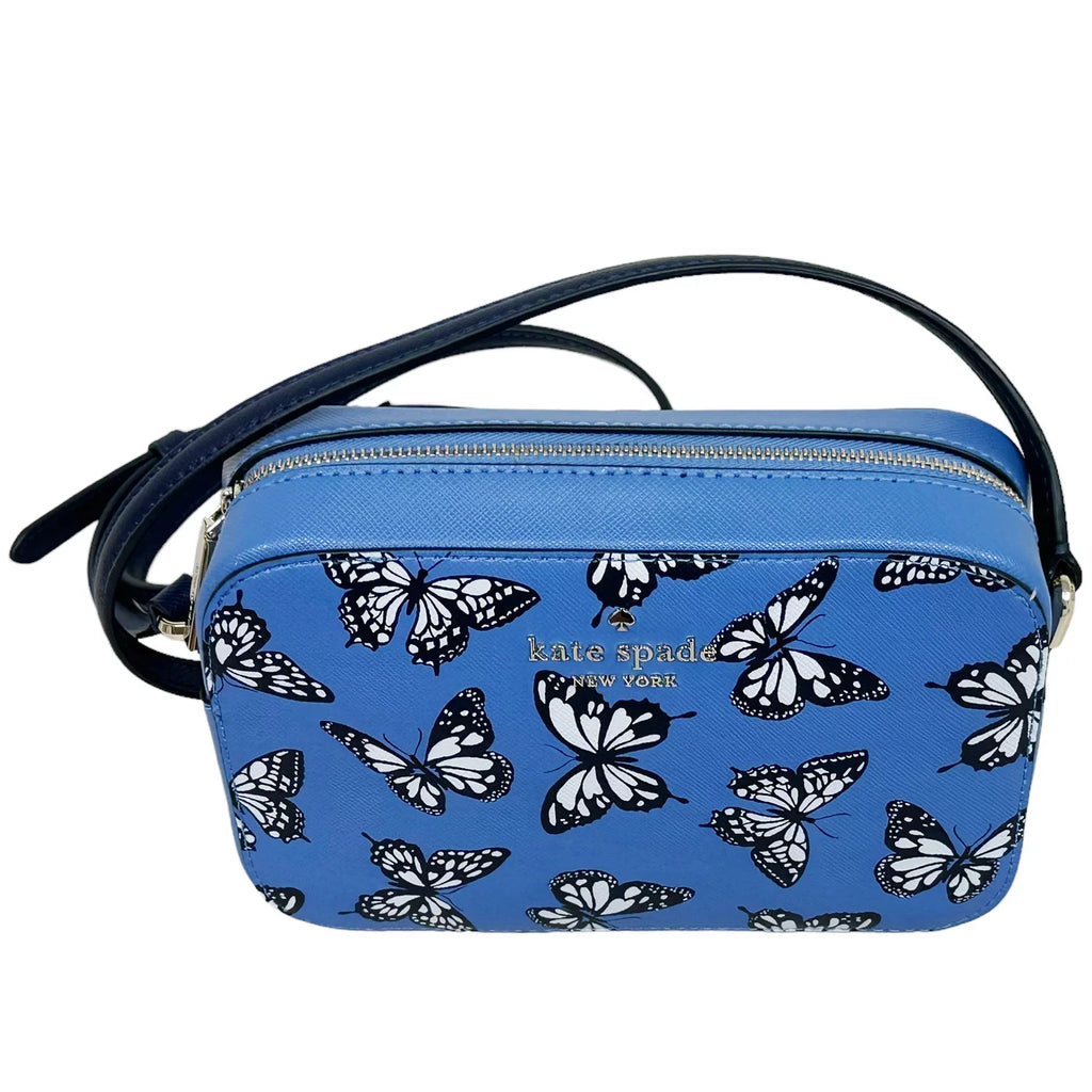Bag Multi Zip Blue Staci Spade Butterfly Mini Sky Camera Kate Crossbody