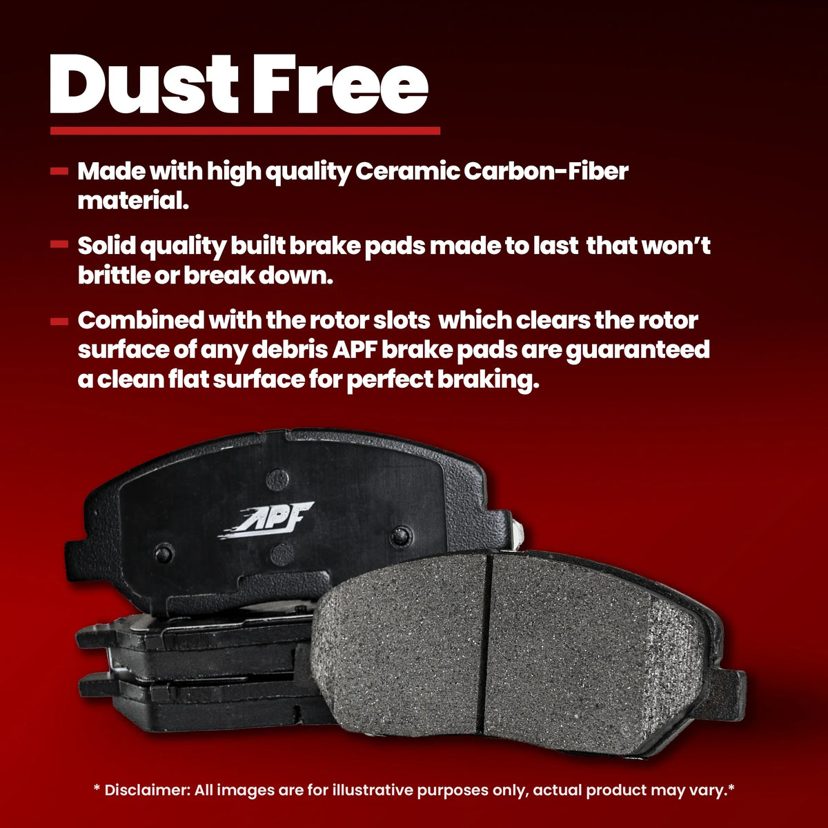 Front Carbon and Ranger Rear Pads Fiber 1998-2002 for Ceramic