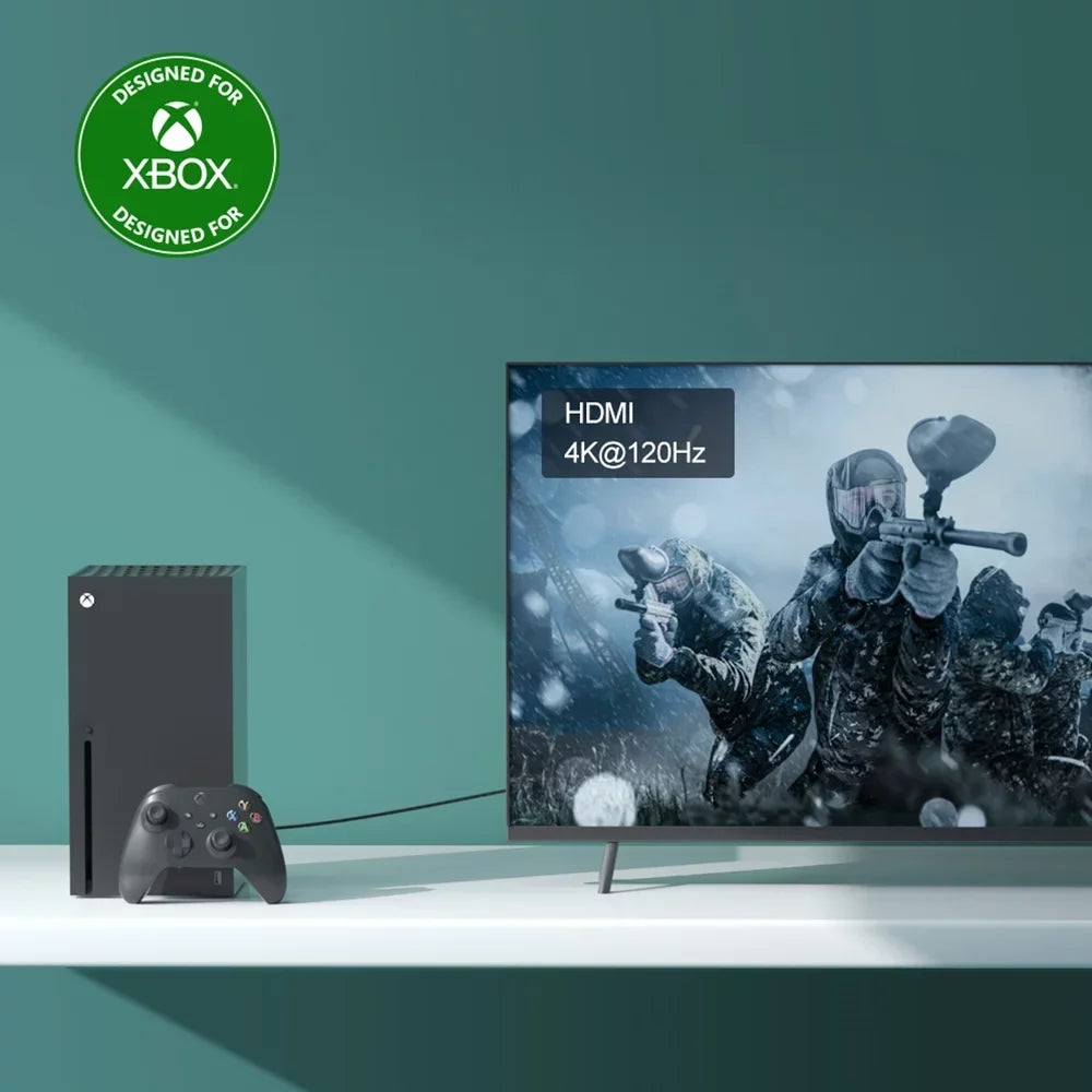 Cable TV Certified (Fiber Active Optical – 32.8 for Supporting Speed PS5, with Designed Cable Active High 10m Feet Matters XBOX, 8K@60Hz Cable) - Ultra – 8K HDR 4K@120Hz HDMI HDMI / Compatible